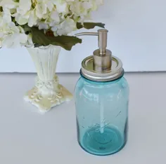 توزیع کننده صابون شیشه میسون Mason Jar Soap dispenser |  اتسی