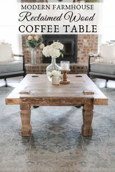 میز قهوه خانه چوبی احیا شده مدرن -