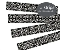 Stair Riser Vinyl Strips 15 مرحله قابل جدا شدن استیکر پوست و استیک: M027