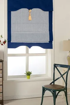 Blue Navy Blue Shade with Valance