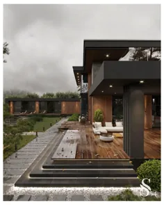 طراحی خانه مدرن ورودی معاصر