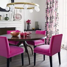 طرح های رنگی اتاق ناهارخوری - محل غذاخوری خود را با سایه های پررنگ ، زیبا و زنده تزئین کنید