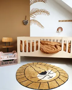 تزیین اتاق کودک بچه گلی فرش Tapis Petit Lion