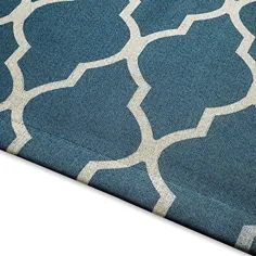 پرده های کاشی آبی مراکشی 45 اینچ طولانی برای پرده های اتاق خواب خانه پرده اتاق تختخواب آشپزخانه ...