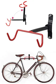 HOMEE آویز دوچرخه دیواری قفسه دوچرخه دیواری قلاب دارنده نگهدارنده دوچرخه فلیپ آپ پایه سیستم ذخیره سازی برای گاراژ و سوله