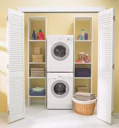 ترفندهایی برای جمع کردن هر ماشین لباسشویی و خشک کن برای صرفه جویی در فضا