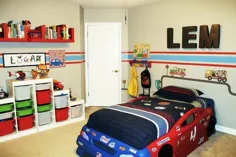 ایده اتاق کودک نو پا تم ماشین و کامیون - فضایی برای تماس با خانه