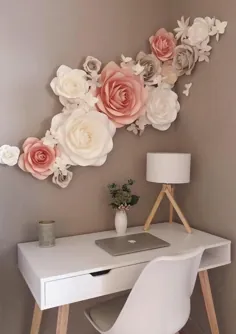 گل کاغذی تزیین دیوار - گل کاغذ کودکستان - تزیین گل کاغذ دیواری - گل کاغذی بزرگ - تزیین دیوار کودک