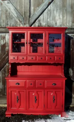 Valentine's Red Hutch - Tuesday's Treasures