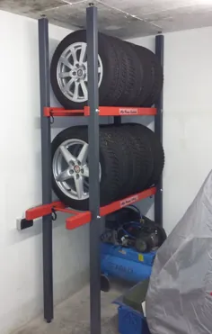 Reifenregal ، platzsparende Lagerung der Sommer-bzw.  Winterräder "Ordnung in der Garage"