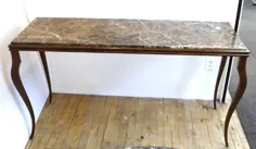 میز کنسول مدرن با پایه های کابریول و روکش مرمر