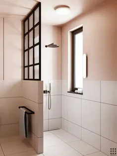 حمام الکتریک با دیوارهای صورتی