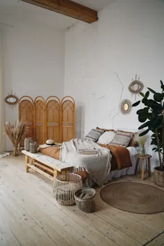 الهام از اتاق خواب: Schlafzimmer Einrichtungsideen im Boho Stil