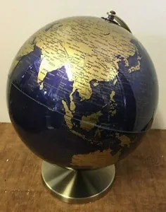 Navy & Gold World Globe Vintage Rotating Atlas تزئین دکوراسیون منزل دکوراسیون دفتر 5010792421995 |  eBay
