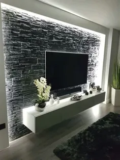 Modernste und anmutigste TV-Wandgestaltung.  Wohnzimmer TV Decken Schöne... # a