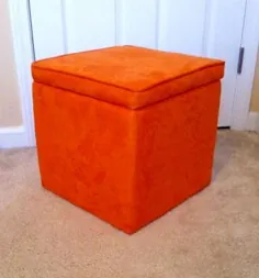 Storage Cube Makeover با استفاده از Just Yard of Fabric و Staple Gun