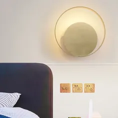 چراغ دیواری فلزی سنتی مدور عایق طلایی چراغ دیواری طلایی در نور سفید برای چراغ های دیواری اتاق نشیمن