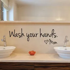 عکس برگردان دیواری حمام دستان خود را بشویید دستان خود را بشویید |  اتسی