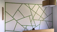 نحوه نقاشی یک دیوار از ویژگی های هندسی DIY در چهار مرحله آسان