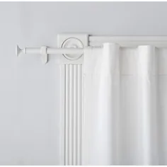 48-88 "Single White Curtain Rod + نظرات | جعبه و بشکه