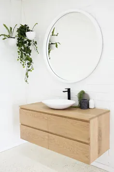 غرورهای حمام چوبی جامد استرالیایی