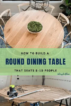 نحوه ساخت میز ناهار خوری گرد 70 اینچ