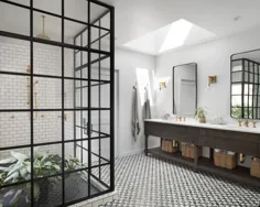پایان نورگیر و مواد در Master Bathroom -... - remodelproj