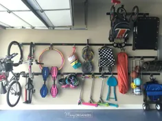 سازماندهی گاراژ: چگونه می توان دوچرخه ، اسکوتر ، چوب دستی ، توپ و غیره را آویزان کرد - creationmaryshome.com