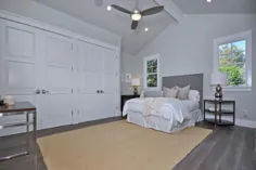 اتاق خواب معاصر خاکستری و سفید