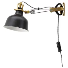 کانکتور RANARP دیواری / گیره ای با لامپ LED ، مشکی - IKEA