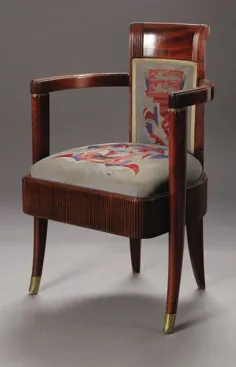 صندلی آرت دکو از نرماندی.  طراحی شده موریس پیش ، |  تعداد # 30478 |  حراج های میراث فرهنگی