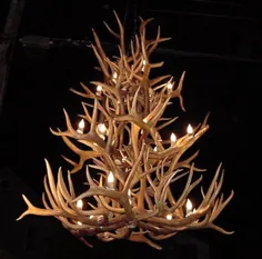 لوستر شاخ و انبار روشنایی شاخ گوزن :: لوسترهای ELK ANTLER