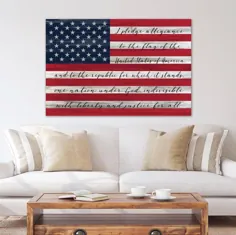 دیوار دیواری پرچم آمریکا نشانه تعهد بیعت |  اتسی