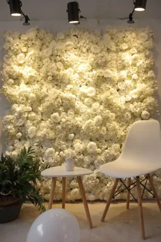 پنل های دیواری گل ساخته دست سفید