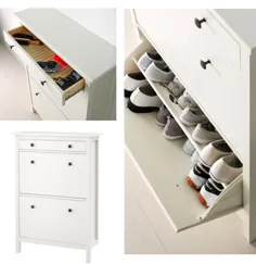 کابینت کفش HEMNES با 2 محفظه ، قهوه ای سیاه ، 35x50 "- IKEA
