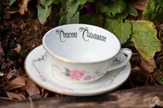 لیوان های اهانت آمیز - Coucou Connasse - توهین بی ادبانه خنده دار - لیوان چای لیوان چینی لیمو - هدیه بی نظیر - هدایای بی نظیر