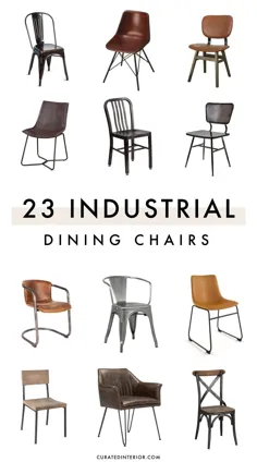 23 صندلی غذاخوری صنعتی ساخته شده از فلز و چوب