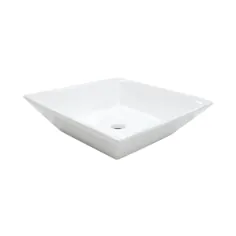 عناصر طراحی Artisan White Vessel Square سینک حمام (16.56 اینچ در 16.56 اینچ) Lowes.com