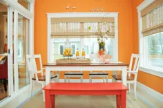 50 ایده اتاق ناهار خوری نارنجی (عکس)