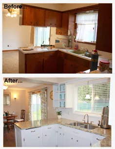 کابینت_های آشپزخانه قبل و بعد از آن