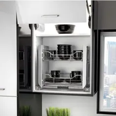 Rev-A-Shelf "سیستم قفسه کشویی Premiereinch برای کابینت دیواری آشپزخانه |  KitchenSource.com