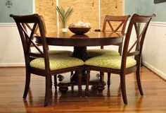 چگونه صندلی های اتاق ناهار خوری Reupholster را تهیه کنیم