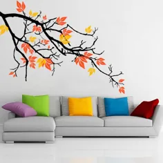 عکس برگردان دیواری Pretty Autumnal Branch S028