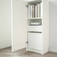 کتابخانه BILLY / OXBERG با درب ، سفید ، 15 3 / 4x11 3 / 4x41 3/4 "- IKEA