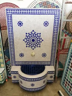 فواره موزاییکی کاشی مراکش چشمه موزاییکی مراکش |  اتسی
