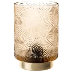 گلدان روشنایی شیشه ای و فلزی قهوه ای |  Maisons du Monde