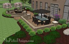 705 فوت مربع - طراحی پاسیو حیاط خلوت زیبا با دیوار نشیمن