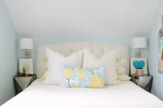 طراحی اتاق خواب دخترانه زرد و آبی - معاصر - اتاق دخترانه