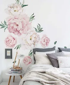 برچسب دیواری گل گل صد تومانی ، تابلوچسبهای دیواری آبرنگ پرنعمت - استیک متحرک پوست و استیک
