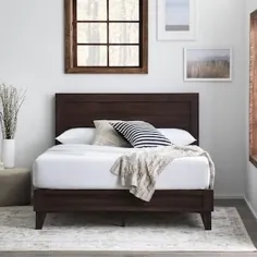 تختخواب پلاستیکی تختخواب چوبی ماهاگونی چوبی Brookside Leah Classic Lowes.com